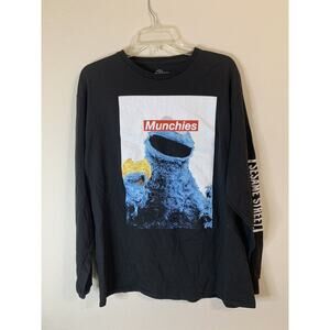 Cookie Monster 🍪 MUNCHIES Longsleeve T Shirt Size XL Sesame Street LMTD Edition